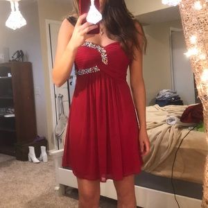 EMBELLISHED STRAPLESS SEMI DRESS